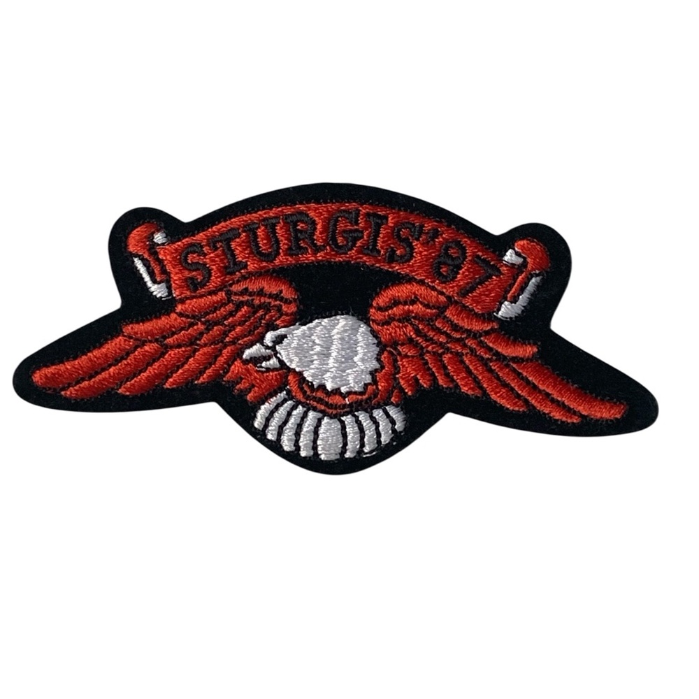 NEW Sturgis '87 Embroidered Iron On Patch Harley Davidson Motorcycle Rally Biker